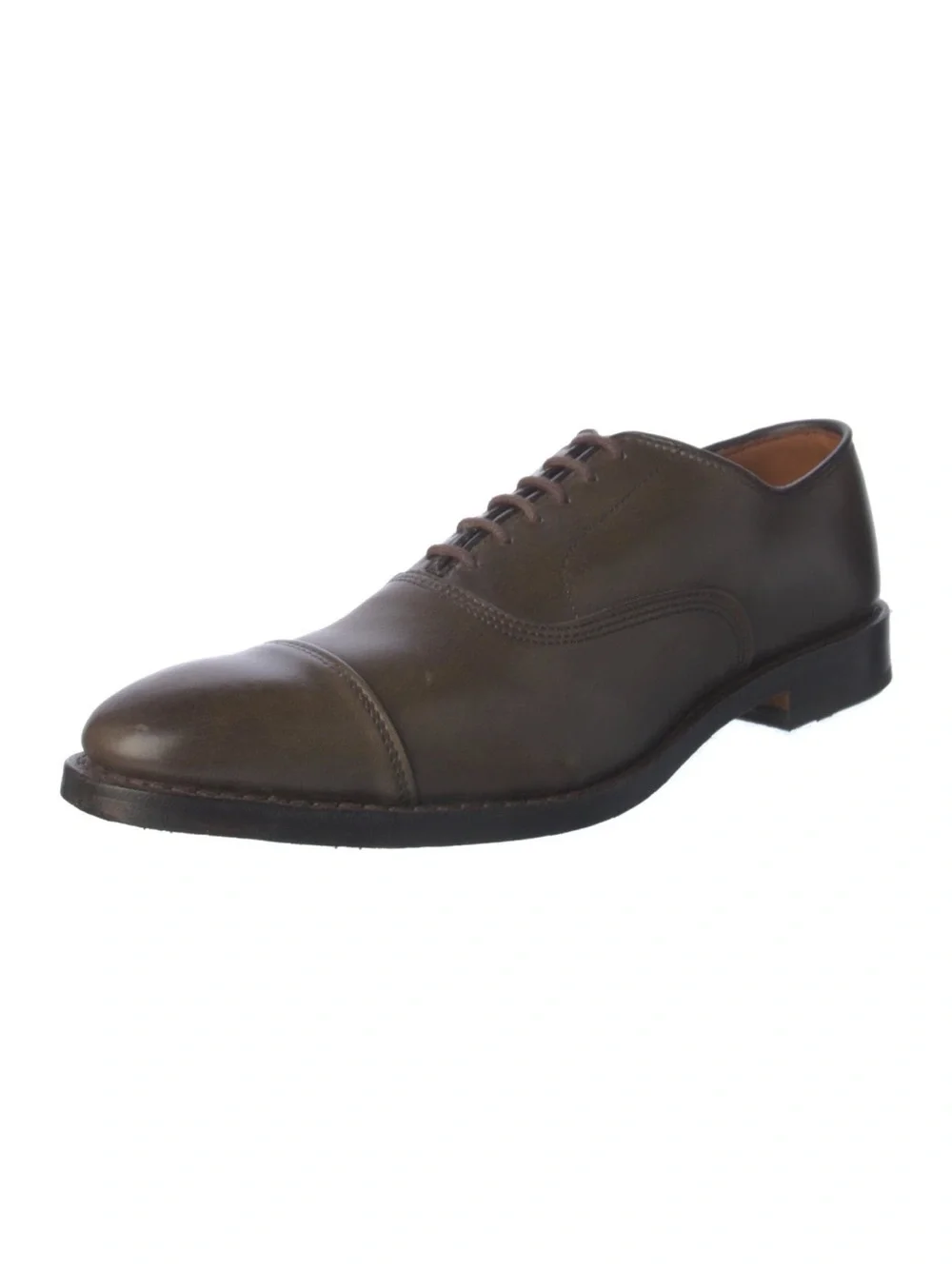 Allen Edmonds Park Avenue Men's Brown Leather Cap Toe Oxford Dress Shoes 8 A